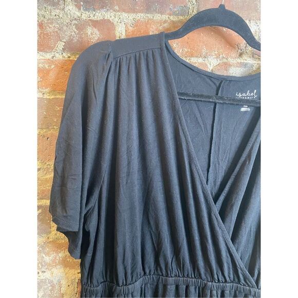 Maternity by Ingrid & Isabel Black XXL Romper Shorts Cross V-Neck - Picture 4 of 8
